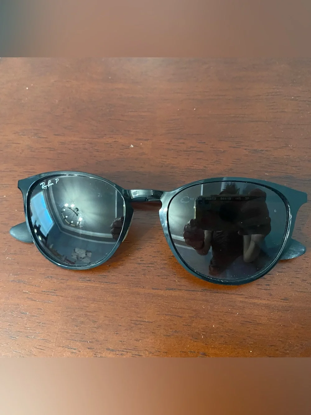 Ray-Ban Black Frame Polarized Sunglasses with Case